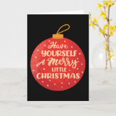 Carte Joyeux Noel, Boule De Noel (Fleur jaune)