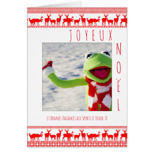 Carte Joyeux Noel boule neige ajouter votre photo