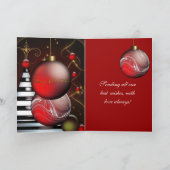 Carte Joyeux Noël Boules Rouges (Intérieur)