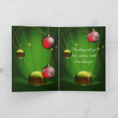 Carte Joyeux Noël Boules Rouges (Intérieur)