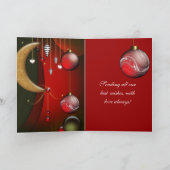 Carte Joyeux Noël Boules Rouges (Intérieur)