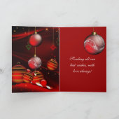 Carte Joyeux Noël Boules Rouges (Intérieur)