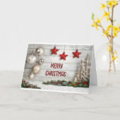 CARTE JOYEUX NOËL/BOURREAU NEUF  (Fleur jaune)