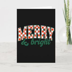 Carte Joyeux Noël Bright À damiers Noël