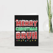 Carte Joyeux Noël Bruh Doux moche Joyeux Noël Lumières F (Devant)