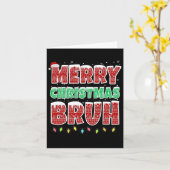 Carte Joyeux Noël Bruh Doux moche Joyeux Noël Lumières F (Fleur jaune)