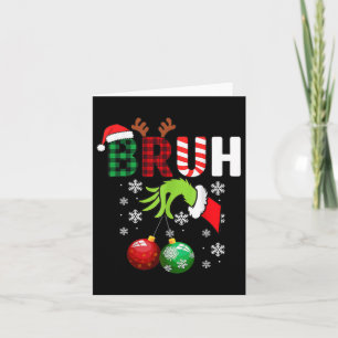 Carte Joyeux Noël Bruh Enfants Ados Garçons Drôle Humour