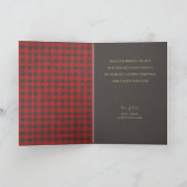 Carte Joyeux Noël Buffalo Plaid Holiday (Intérieur)