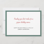 Carte Joyeux Noël Business Holiday (Dos)