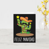 Carte Joyeux Noël Cactus - Arbre Mexicain Noël En J (Fleur jaune)