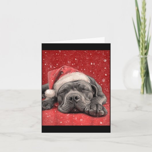 Carte Joyeux Noël Cane Corso (Devant)