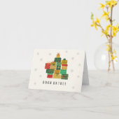 Carte Joyeux Noël (carte de Noël) Noël italien (Fleur jaune)