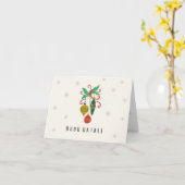 Carte Joyeux Noël (carte de Noël) Noël italien  (Fleur jaune)