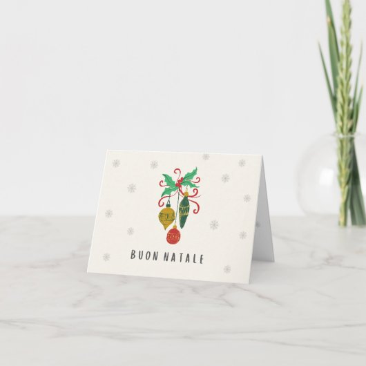 Carte Joyeux Noël (carte de Noël) Noël italien  (Devant)