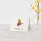 Carte Joyeux Noël (carte de Noël) Noël italien (Fleur jaune)