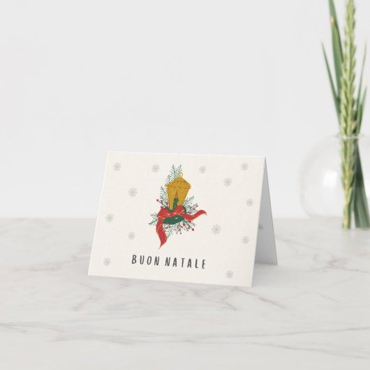 Carte Joyeux Noël (carte de Noël) Noël italien (Devant)