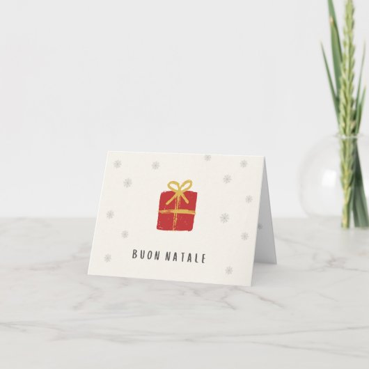 Carte Joyeux Noël (carte de Noël) Noël italien (Devant)