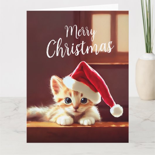 Carte Joyeux Noël Chatons (Devant)