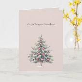 Carte Joyeux Noël chérie (Fleur jaune)