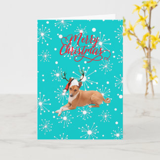 Carte Joyeux Noël chien Basenji 