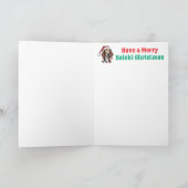 Carte Joyeux Noël Chien Saluki Mignon (Intérieur)