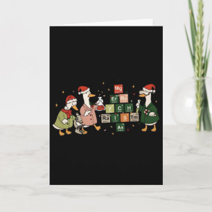 Carte Joyeux Noël Chimiste Oie Chimie Noël Science