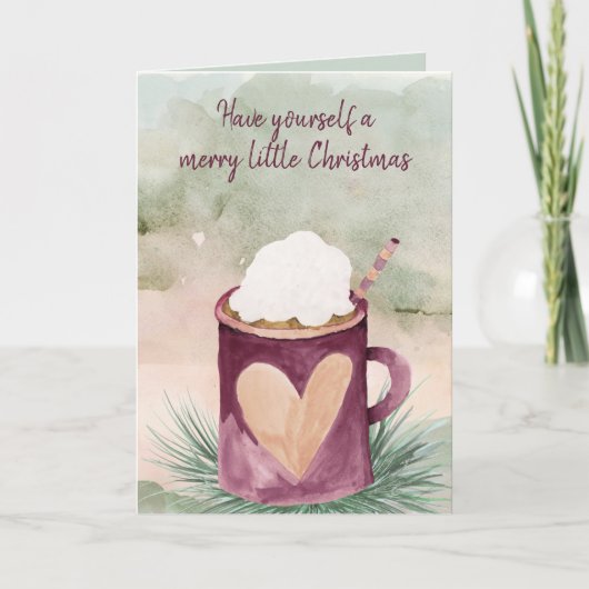 Carte Joyeux Noël Chocolat Chaud (Devant)
