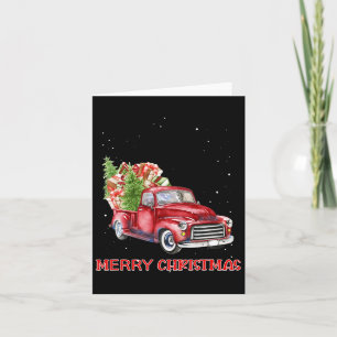 Carte Joyeux Noël Clic Rouge Camion Arbre Famille Noël