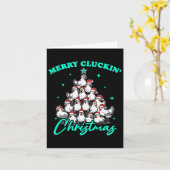 Carte Joyeux Noël Cluckin (Fleur jaune)