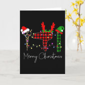 Carte Joyeux Noël Coiffeur Drôle Outil Coiffeur (Fleur jaune)