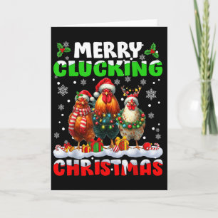 Carte Joyeux Noël Coin-Coin Chapeau de Santa Drôle de Po