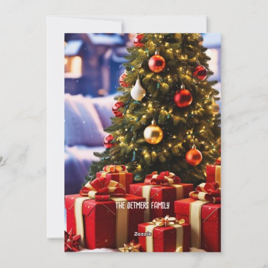 Carte "Joyeux Noël" colorée et gaie (Dos)