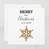 Carte Joyeux Noël Comme Mon Papa - Parties scintillant O (Devant / Derrière)