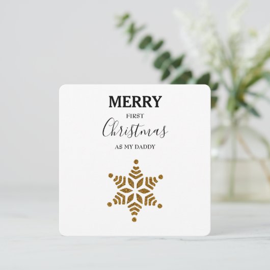 Carte Joyeux Noël Comme Mon Papa - Parties scintillant O (Debout devant)