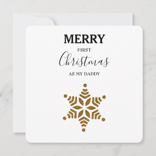 Carte Joyeux Noël Comme Mon Papa - Parties scintillant O (Devant)