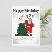 Carte Joyeux Noël conception d'anniversaire (Debout devant)