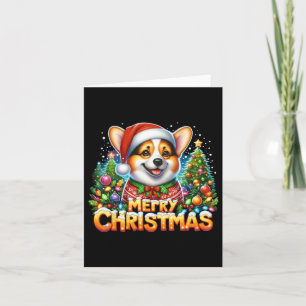 Carte Joyeux Noël Corgi Chien Corgmas Corgmas Joyeux Noë
