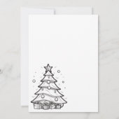 Carte Joyeux Noël couleur avec arbre (1) plat (Dos)