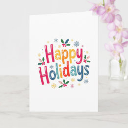Carte Joyeux Noël Couleurs Festives Fêtes de fin d'année