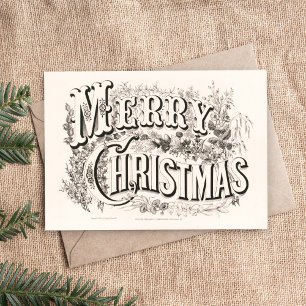 Carte Joyeux Noël   Courrier & Ives