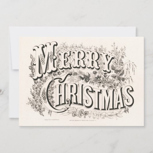 Carte Joyeux Noël | Courrier & Ives (Devant)