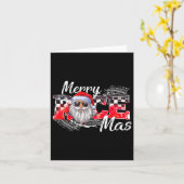 Carte Joyeux Noël Course Voiture de Noël Noël Course San (Fleur jaune)
