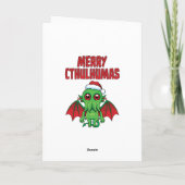 Carte Joyeux Noël Cthulhuien (Dos)