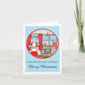 Carte Joyeux Noël Cuisine de Mme Claus (Devant)