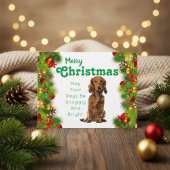 Carte Joyeux Noël Dachshund