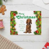 Carte Joyeux Noël Dachshund