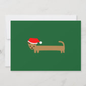 Carte Joyeux Noël Dachshund Custom Family Noël (Dos)