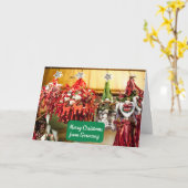 Carte Joyeux Noël d'Allemagne - Ornements allemands (Fleur jaune)