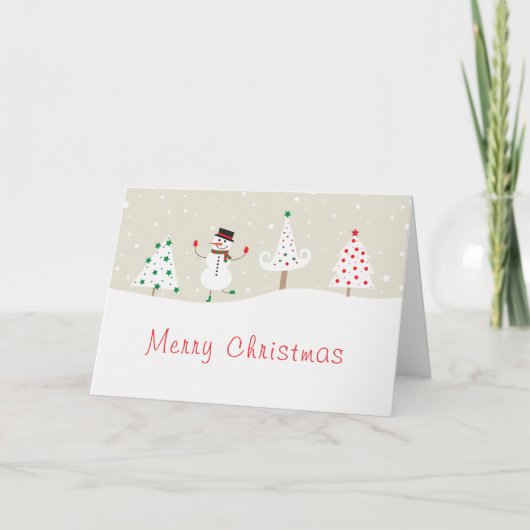 Carte Joyeux Noël Dancing Snowman (Devant)