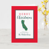 Carte Joyeux Noël de Californie (Fleur jaune)